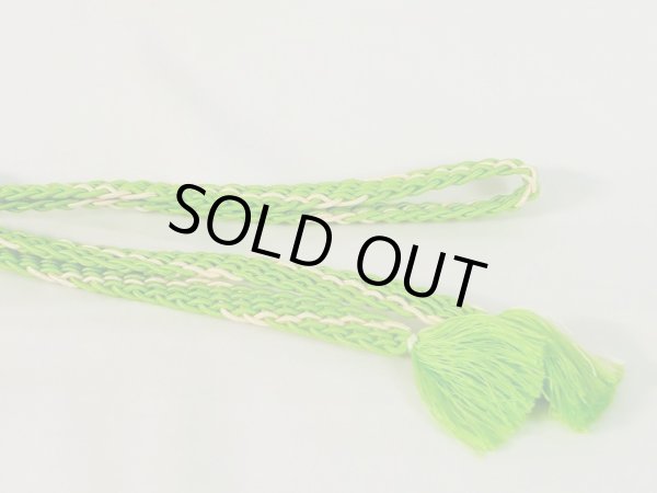 画像4: J1108XW 帯締め 平組 女性用着物 シルク(正絹)   ティール(青緑)   , 夏用【中古】 【USED】 【リサイクル】 ★★★☆☆ (4)