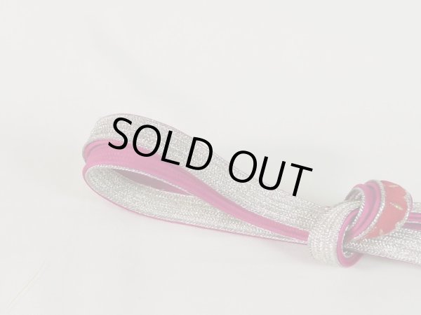 画像3: J1108XY 帯締め 平組 女性用着物 シルク(正絹)   ローズ    【中古】 【USED】 【リサイクル】 ★★★☆☆ (3)