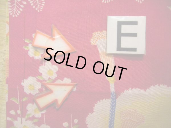 画像20: J1111T  子供用 女性用着物 鈴、杜若柄 シルク（正絹） 赤みのある 深い 紫, 花 【中古】 【USED】 【リサイクル】 ★★★☆☆ (20)