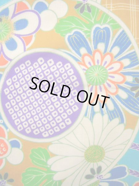 画像6: J1111V  襦袢 女性用着物  モスリン   マルチカラー, 菊 【中古】 【USED】 【リサイクル】 ★☆☆☆☆ (6)