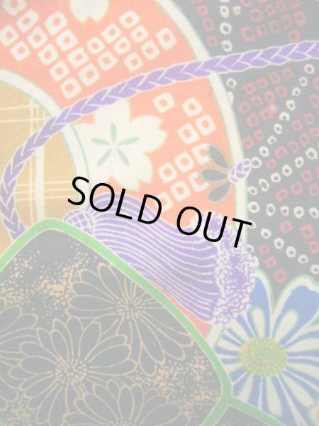 画像8: J1111V  襦袢 女性用着物  モスリン   マルチカラー, 菊 【中古】 【USED】 【リサイクル】 ★☆☆☆☆ (8)