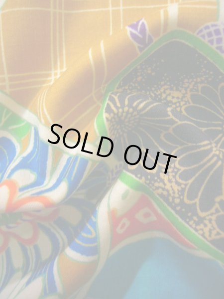 画像13: J1111V  襦袢 女性用着物  モスリン   マルチカラー, 菊 【中古】 【USED】 【リサイクル】 ★☆☆☆☆ (13)