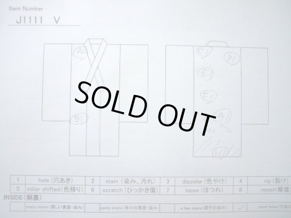 画像15: J1111V  襦袢 女性用着物  モスリン   マルチカラー, 菊 【中古】 【USED】 【リサイクル】 ★☆☆☆☆ (15)