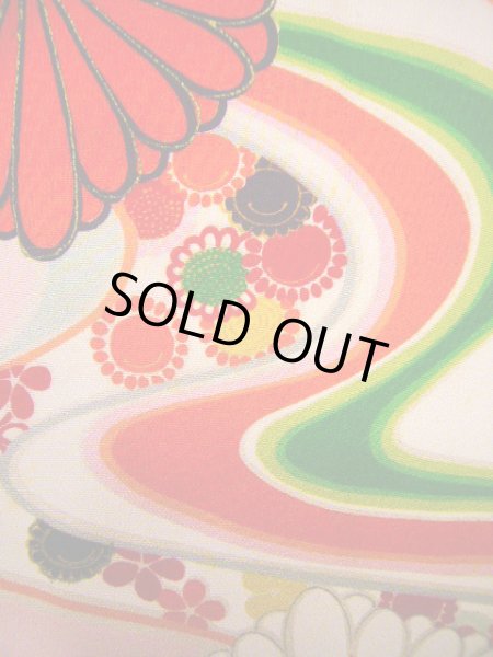 画像9: J1111W  子供用 女性用着物  シルク(正絹) 淡い 薄い ピンク, 花 【中古】 【USED】 【リサイクル】 ★★☆☆☆ (9)