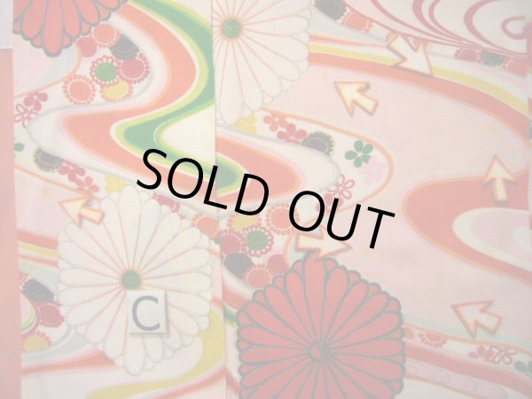 画像20: J1111W  子供用 女性用着物  シルク(正絹) 淡い 薄い ピンク, 花 【中古】 【USED】 【リサイクル】 ★★☆☆☆ (20)