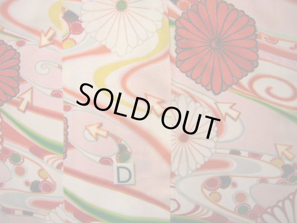 画像21: J1111W  子供用 女性用着物  シルク(正絹) 淡い 薄い ピンク, 花 【中古】 【USED】 【リサイクル】 ★★☆☆☆ (21)