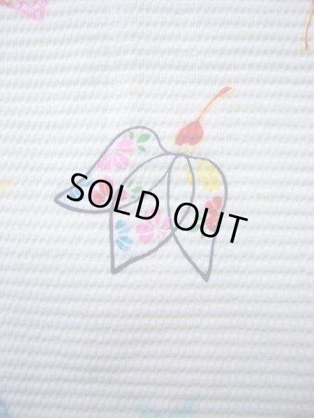 画像5: J1111Y Mint  子供用 女性用着物  化繊   白, 花 【中古】 【USED】 【リサイクル】 ★★★★☆ (5)