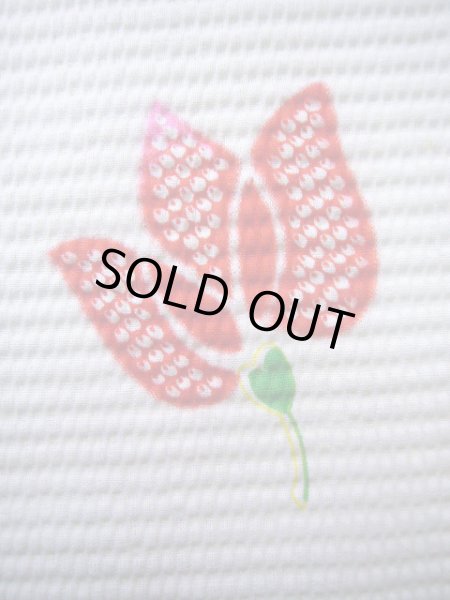 画像7: J1111Y Mint  子供用 女性用着物  化繊   白, 花 【中古】 【USED】 【リサイクル】 ★★★★☆ (7)