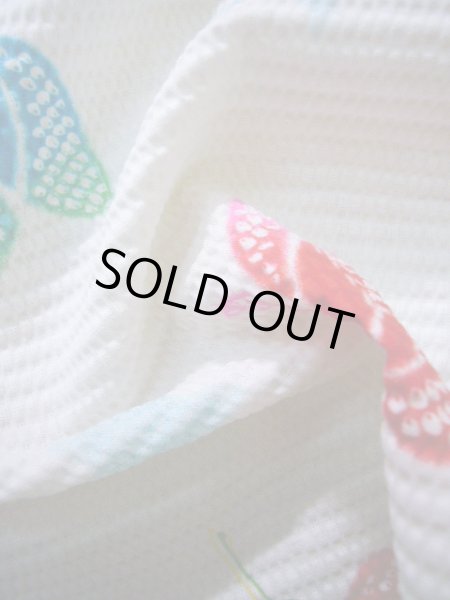 画像15: J1111Y Mint  子供用 女性用着物  化繊   白, 花 【中古】 【USED】 【リサイクル】 ★★★★☆ (15)