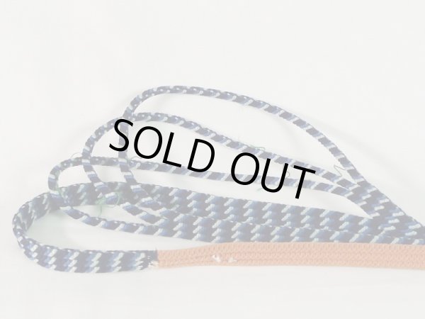 画像2: J1114XB 帯締め 平組 女性用着物 シルク(正絹)   ブラウン(茶色)    【中古】 【USED】 【リサイクル】 ★★★☆☆ (2)