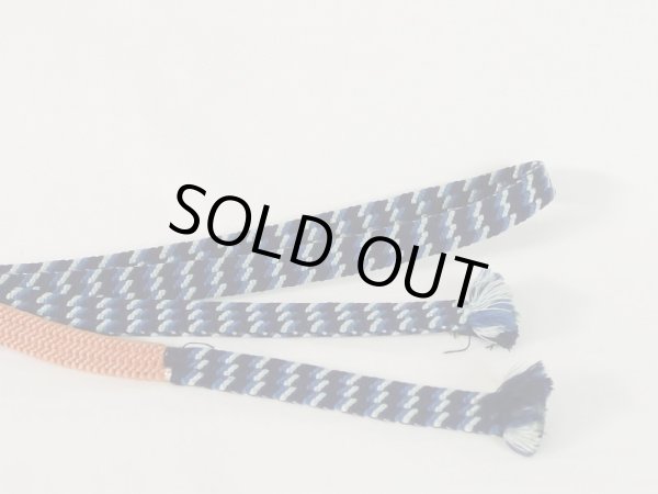 画像4: J1114XB 帯締め 平組 女性用着物 シルク(正絹)   ブラウン(茶色)    【中古】 【USED】 【リサイクル】 ★★★☆☆ (4)