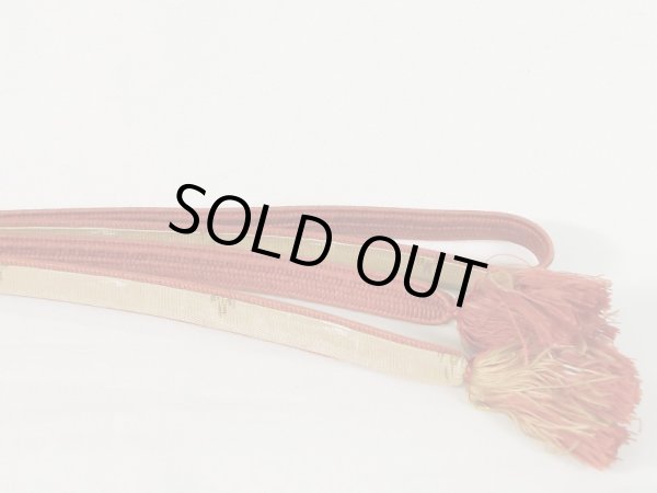 画像4: J1114XF 帯締め 平組 女性用着物 シルク（正絹）   オフ　ホワイト    【中古】 【USED】 【リサイクル】 ★★★☆☆ (4)