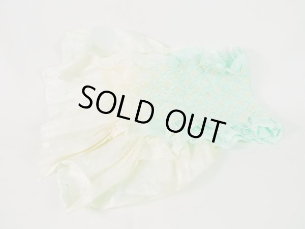 画像2: J1114XO 帯揚げ  女性用着物 シルク（正絹） 淡い 薄い 水色    【中古】 【USED】 【リサイクル】 ★★★☆☆ (2)