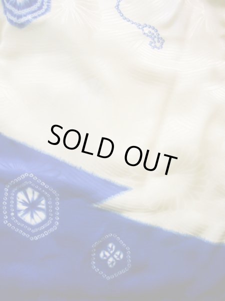 画像4: J1126D  子供用 男性用着物 小槌柄 化繊   青, かのこ 【中古】 【USED】 【リサイクル】 ★★★☆☆ (4)