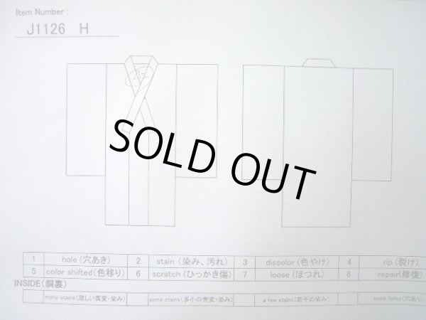 画像10: J1126H  子供用 男性用着物 J1126Gとセット 化繊   青,  【中古】 【USED】 【リサイクル】 ★★★☆☆ (10)