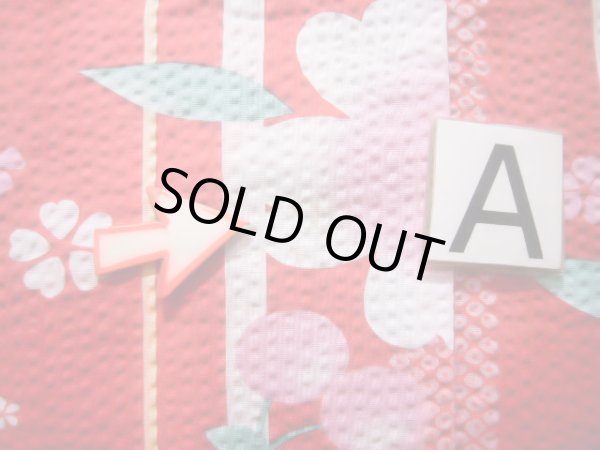 画像14: J1126N  子供用 女性用着物 浴衣、さくらんぼ柄 綿   赤, 縞 【中古】 【USED】 【リサイクル】 ★★★☆☆ (14)