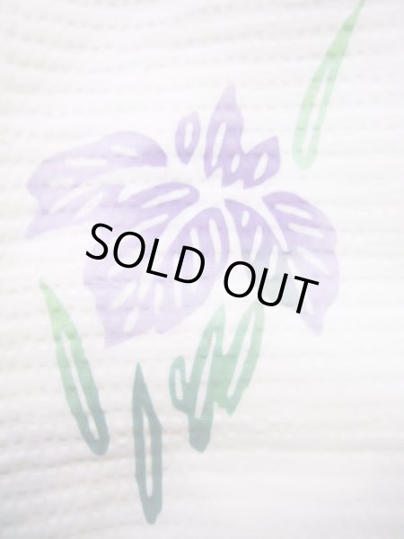 画像8: J1126O  子供用 女性用着物 浴衣 綿   白, あやめ 【中古】 【USED】 【リサイクル】 ★★☆☆☆ (8)