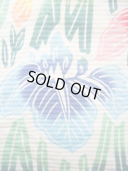 画像11: J1126O  子供用 女性用着物 浴衣 綿   白, あやめ 【中古】 【USED】 【リサイクル】 ★★☆☆☆ (11)