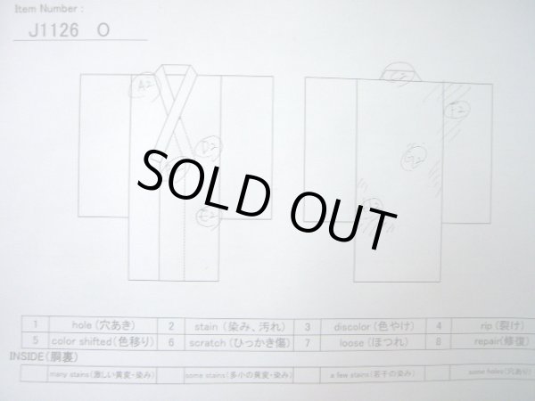 画像20: J1126O  子供用 女性用着物 浴衣 綿   白, あやめ 【中古】 【USED】 【リサイクル】 ★★☆☆☆ (20)