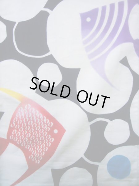 画像5: J1126S  子供用 女性用着物 浴衣、魚柄 綿   藍, 丸 【中古】 【USED】 【リサイクル】 ★★★☆☆ (5)