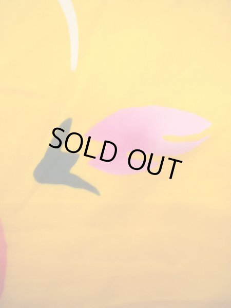 画像7: J1126U  子供用 女性用着物 浴衣、朝顔柄 綿   イエロー(黄色),  【中古】 【USED】 【リサイクル】 ★★★☆☆ (7)