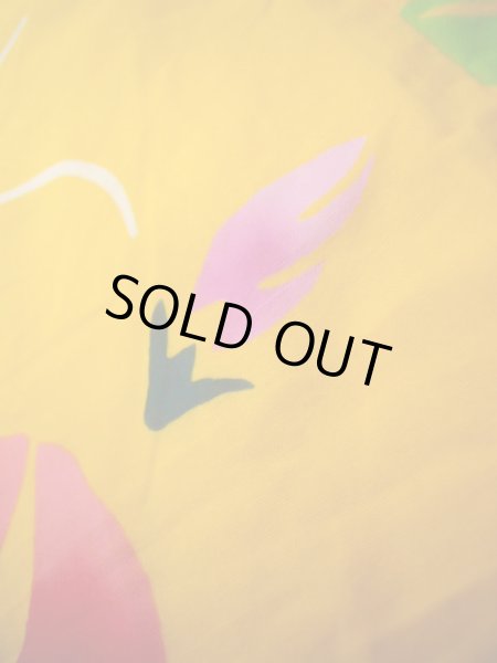 画像11: J1126U  子供用 女性用着物 浴衣、朝顔柄 綿   イエロー(黄色),  【中古】 【USED】 【リサイクル】 ★★★☆☆ (11)