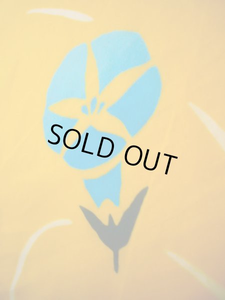 画像13: J1126U  子供用 女性用着物 浴衣、朝顔柄 綿   イエロー(黄色),  【中古】 【USED】 【リサイクル】 ★★★☆☆ (13)