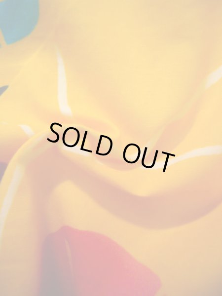 画像15: J1126U  子供用 女性用着物 浴衣、朝顔柄 綿   イエロー(黄色),  【中古】 【USED】 【リサイクル】 ★★★☆☆ (15)