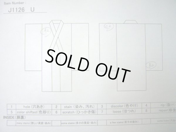 画像16: J1126U  子供用 女性用着物 浴衣、朝顔柄 綿   イエロー(黄色),  【中古】 【USED】 【リサイクル】 ★★★☆☆ (16)
