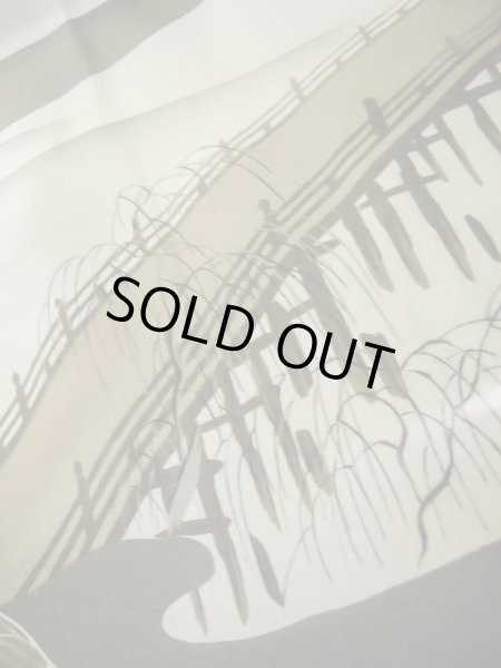 画像15: J1202A  羽織 女性用着物  シルク（正絹）   黒,  【中古】 【USED】 【リサイクル】 ★★☆☆☆ (15)