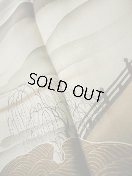 画像16: J1202A  羽織 女性用着物  シルク（正絹）   黒,  【中古】 【USED】 【リサイクル】 ★★☆☆☆ (16)