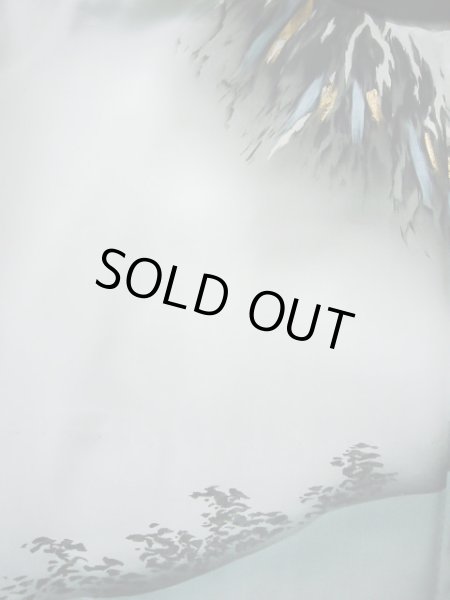 画像6: J1202B Mint  羽織 女性用着物 三保松原 シルク(正絹)   黒, 富士 【中古】 【USED】 【リサイクル】 ★★★★☆ (6)