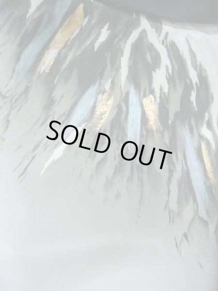 画像8: J1202B Mint  羽織 女性用着物 三保松原 シルク(正絹)   黒, 富士 【中古】 【USED】 【リサイクル】 ★★★★☆ (8)