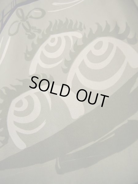 画像10: J1202D  羽織 女性用着物 絵馬、お稲荷さん シルク(正絹)   黒,  【中古】 【USED】 【リサイクル】 ★★★☆☆ (10)