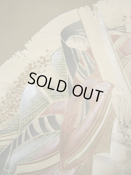 画像7: J1202E  羽織 女性用着物  シルク（正絹）   黒,  【中古】 【USED】 【リサイクル】 ★★★☆☆ (7)