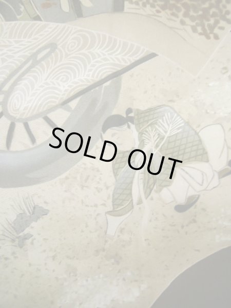 画像9: J1202E  羽織 女性用着物  シルク（正絹）   黒,  【中古】 【USED】 【リサイクル】 ★★★☆☆ (9)