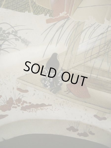 画像10: J1202E  羽織 女性用着物  シルク（正絹）   黒,  【中古】 【USED】 【リサイクル】 ★★★☆☆ (10)