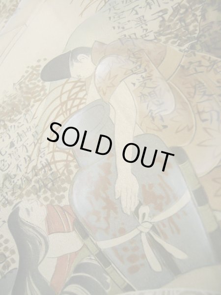 画像12: J1202E  羽織 女性用着物  シルク（正絹）   黒,  【中古】 【USED】 【リサイクル】 ★★★☆☆ (12)