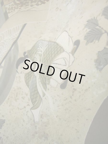 画像13: J1202E  羽織 女性用着物  シルク（正絹）   黒,  【中古】 【USED】 【リサイクル】 ★★★☆☆ (13)