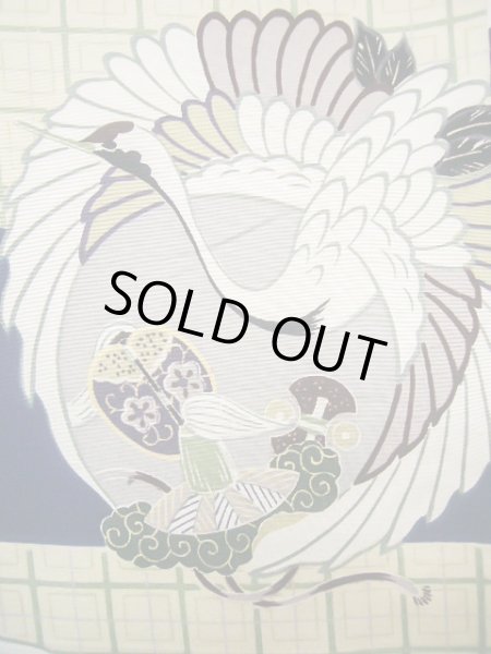 画像7: J1202F  羽織 女性用着物  シルク(正絹)   黒,  【中古】 【USED】 【リサイクル】 ★★★☆☆ (7)