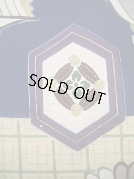 画像10: J1202F  羽織 女性用着物  シルク(正絹)   黒,  【中古】 【USED】 【リサイクル】 ★★★☆☆ (10)