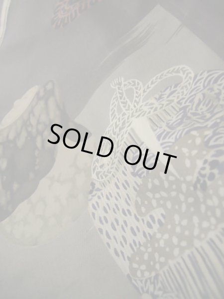 画像10: J1202J  羽織 女性用着物 ひげ シルク(正絹)   黒,  【中古】 【USED】 【リサイクル】 ★★★★☆ (10)