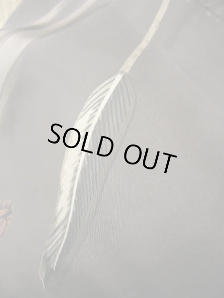 画像11: J1202J  羽織 女性用着物 ひげ シルク(正絹)   黒,  【中古】 【USED】 【リサイクル】 ★★★★☆ (11)