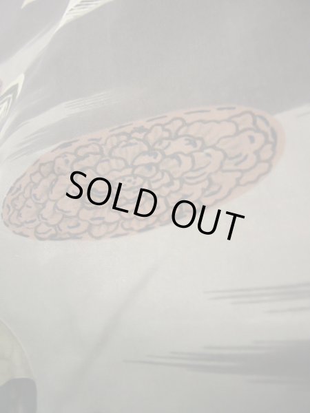 画像12: J1202J  羽織 女性用着物 ひげ シルク(正絹)   黒,  【中古】 【USED】 【リサイクル】 ★★★★☆ (12)