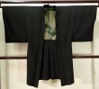 画像1: J1202K  羽織 女性用着物  シルク（正絹）   黒,  【中古】 【USED】 【リサイクル】 ★☆☆☆☆ (1)