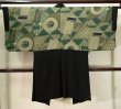 画像3: J1202K  羽織 女性用着物  シルク（正絹）   黒,  【中古】 【USED】 【リサイクル】 ★☆☆☆☆ (3)