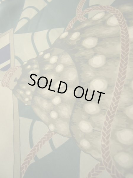 画像13: J1202K  羽織 女性用着物  シルク（正絹）   黒,  【中古】 【USED】 【リサイクル】 ★☆☆☆☆ (13)