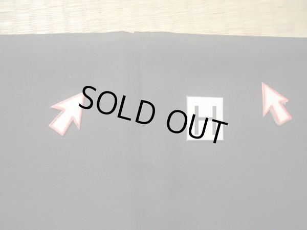 画像27: J1202K  羽織 女性用着物  シルク（正絹）   黒,  【中古】 【USED】 【リサイクル】 ★☆☆☆☆ (27)