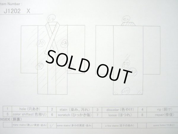 画像13: J1202X  襦袢 女性用着物  シルク(正絹) 淡い グレーがかった グリーン(緑), 風景 【中古】 【USED】 【リサイクル】 ★☆☆☆☆ (13)