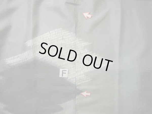 画像20: J1202X  襦袢 女性用着物  シルク(正絹) 淡い グレーがかった グリーン(緑), 風景 【中古】 【USED】 【リサイクル】 ★☆☆☆☆ (20)